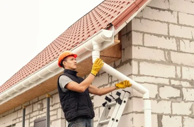 Pose et remplacement de gouttières au Fied